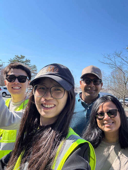 ITS Group UMass Lowell field team during all-weather smart transportation camera deployment